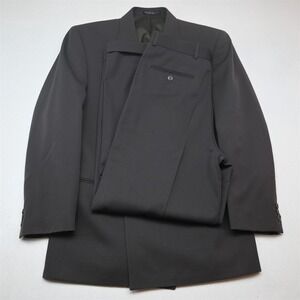 Vtg Mens Double Breasted 38R 30x30 Brown 100% Wool Mens Jacket Pants Suit